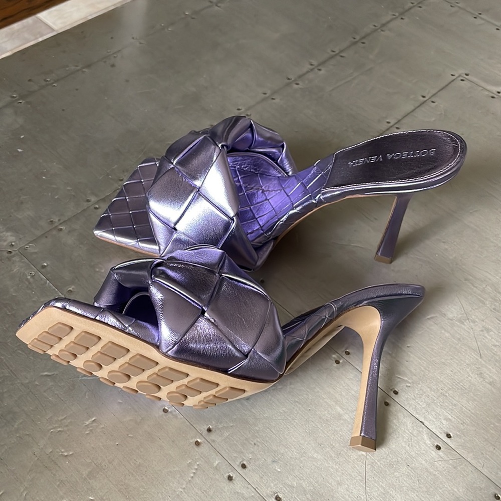 bottega veneta wisteria iridescent purple sandal lido pump sandal sz 39 - Picture 5 of 11